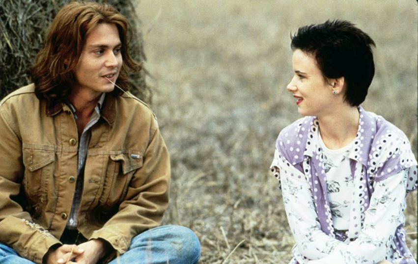 Johnny Depp and Juliette Lewis in what's Eating Gilbert Grape